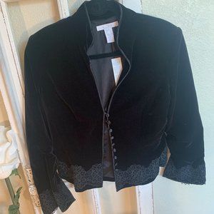 Cache Luxe Black Textured  Jacket